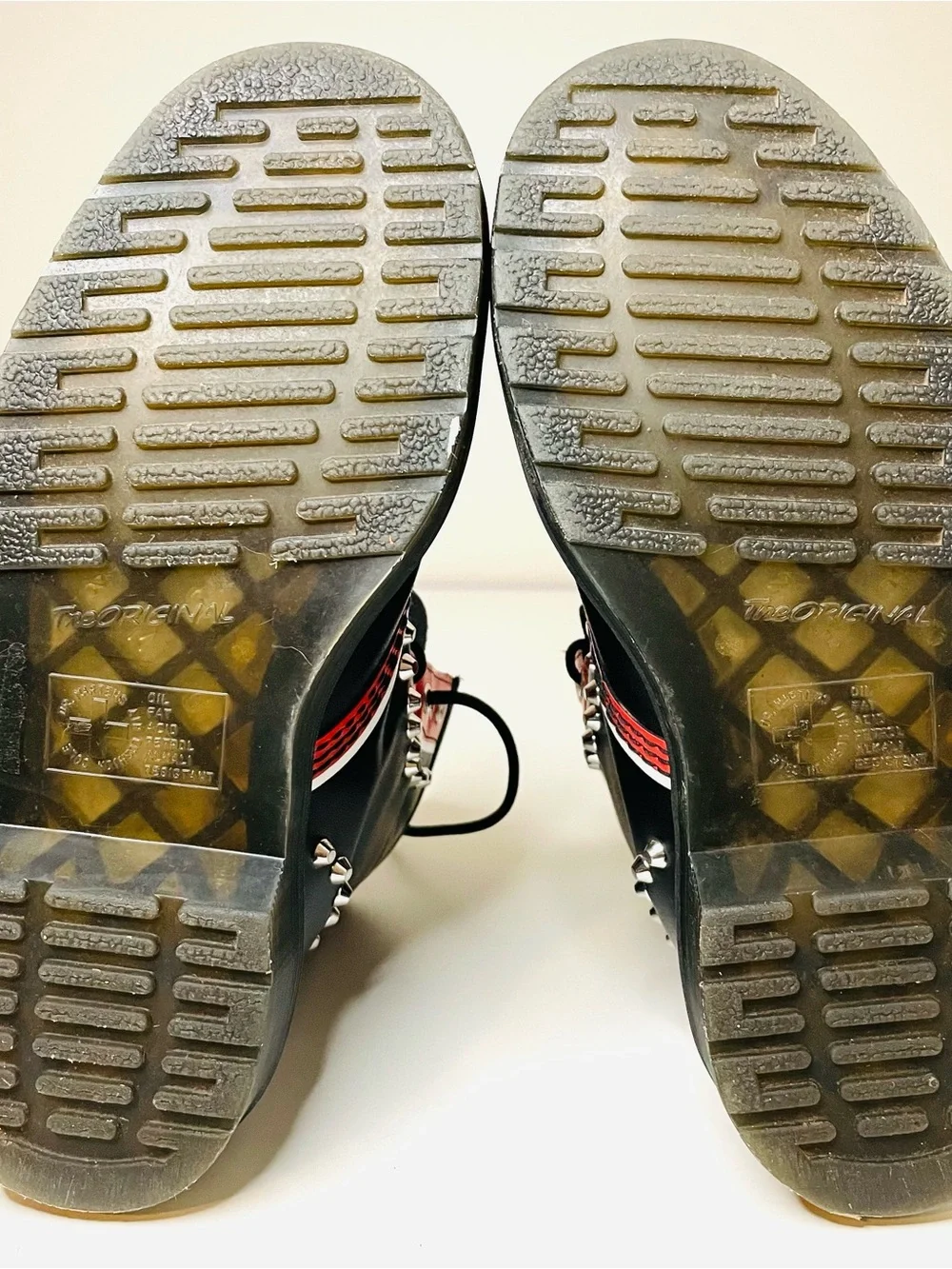 Dr. Martens 1460 Bex Black And Red Studded Lace-up Boots - Picture 5 of 7